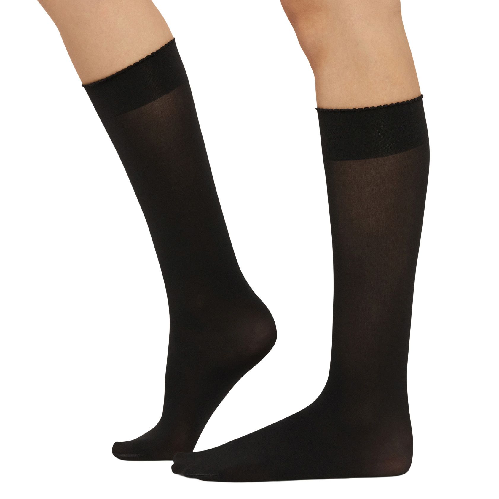 Wolford Velvet de Luxe 50 Knee-Highs Black 170374 zwart