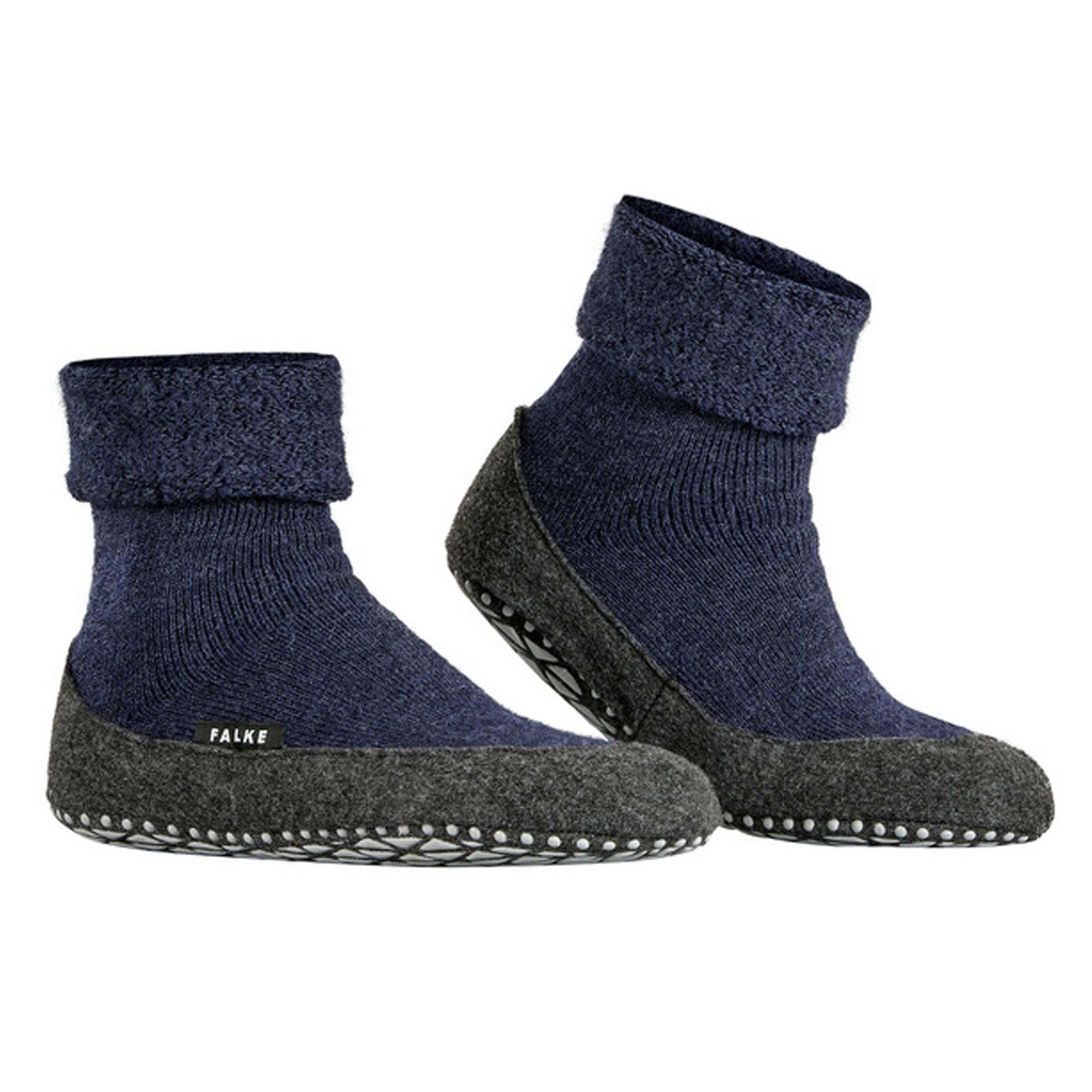 Falke Cosyshoe Dark Blue 170415 grijs