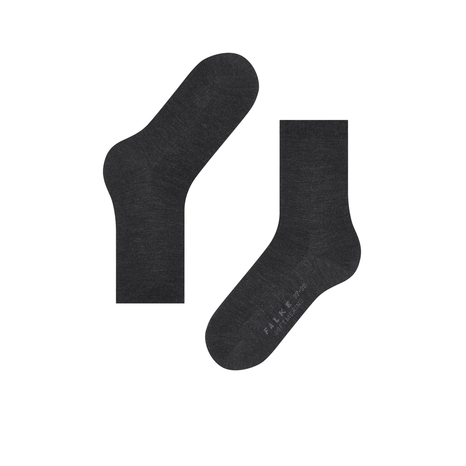 Falke Softmerino Anthra. Mel. 171983 grijs