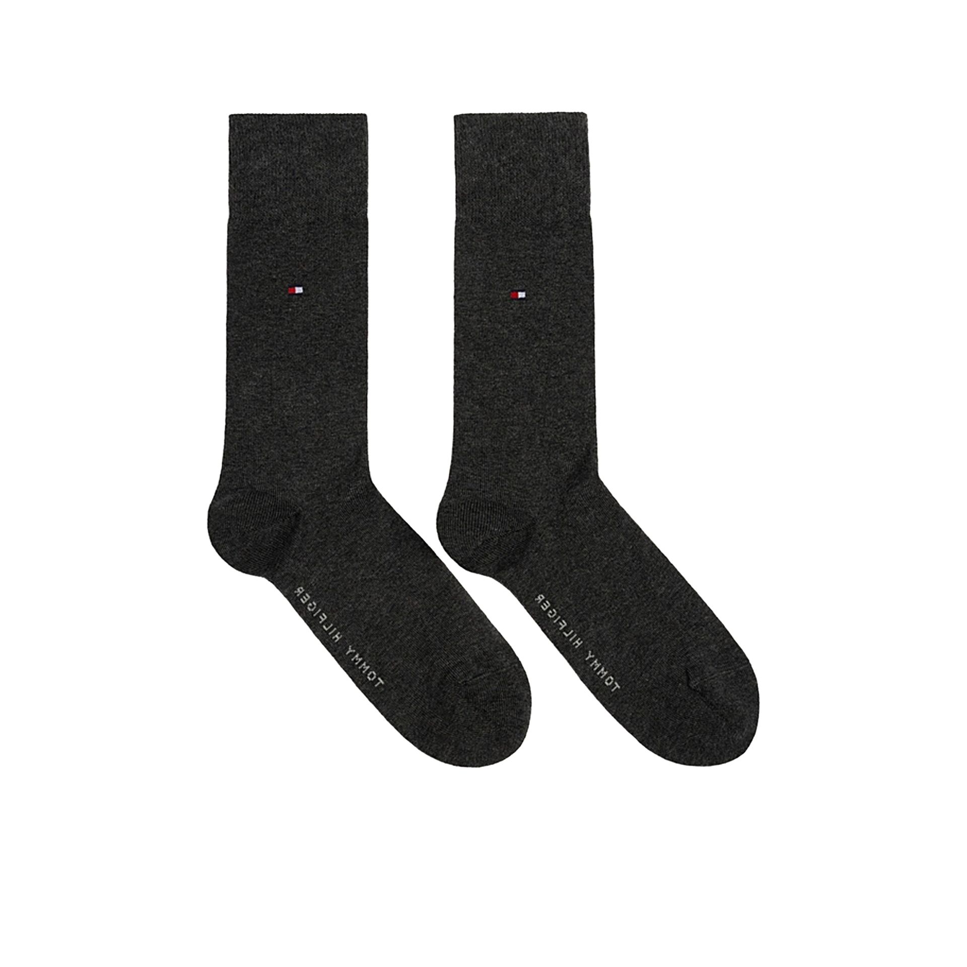 Tommy Hilfiger Sokken 2-pack Anthracite Melange 173558 grijs