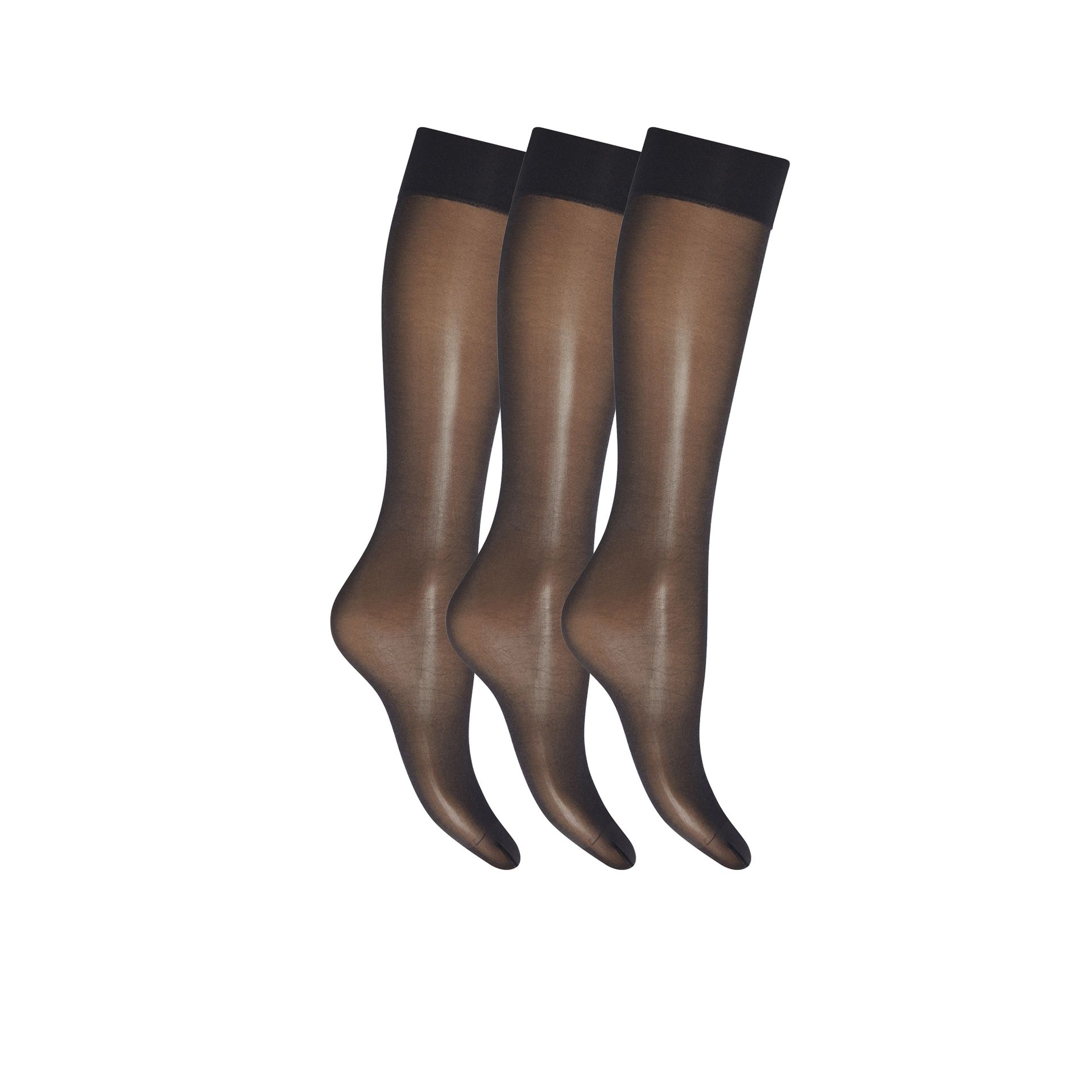Wolford 3for2 Satin Touch 20 Knee-High Black 184328 zwart