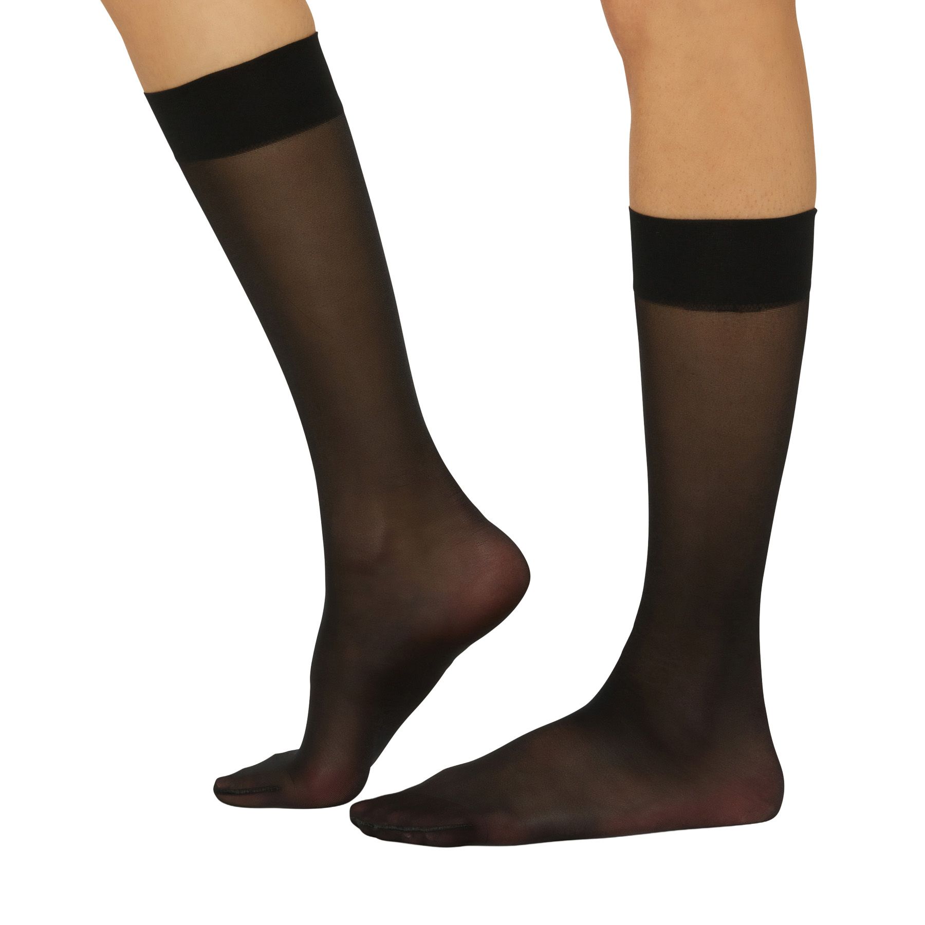 Wolford 3for2 Satin Touch 20 Knee-High Black 184328 zwart