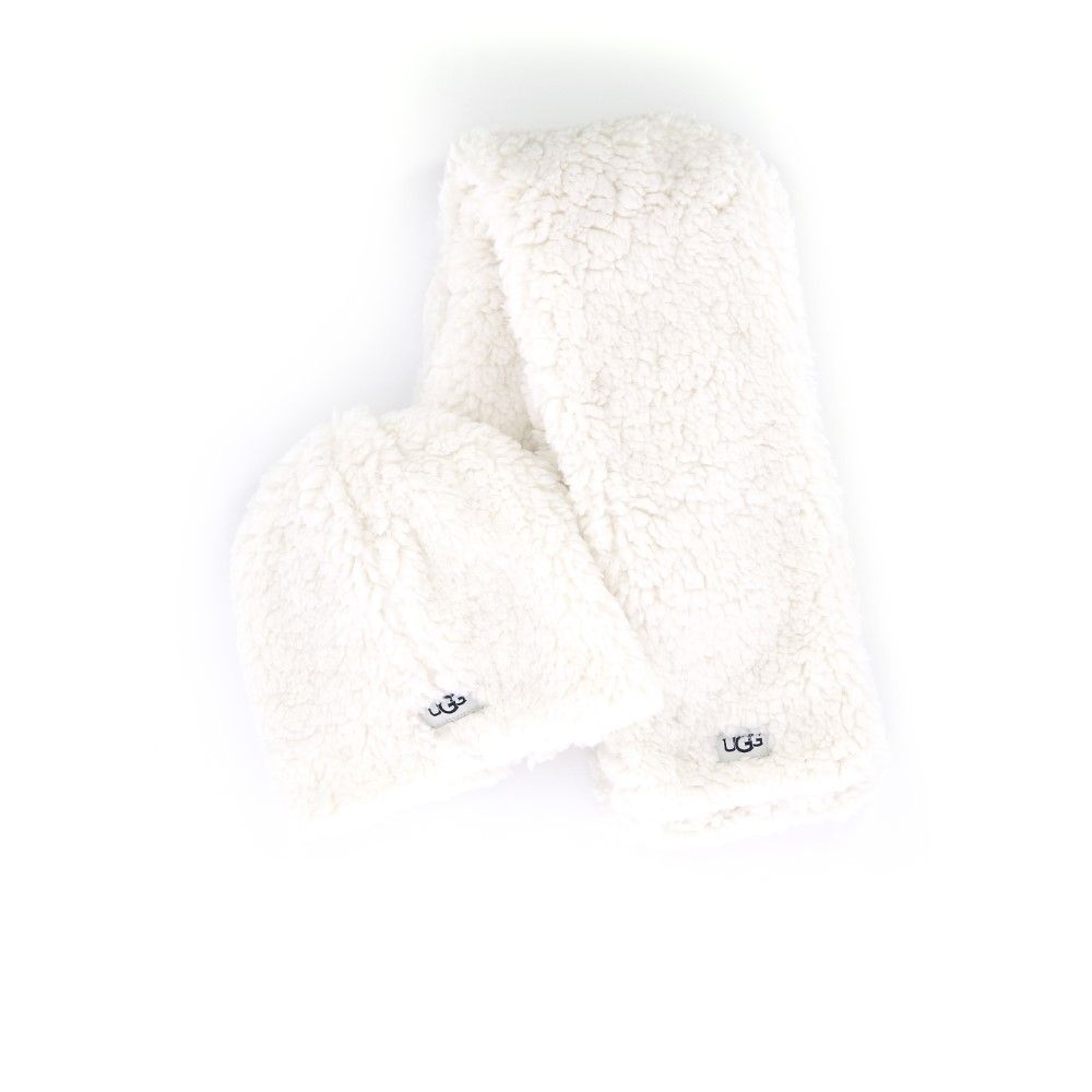 Ugg Sherpa Beanie And Scarf 225670 beige