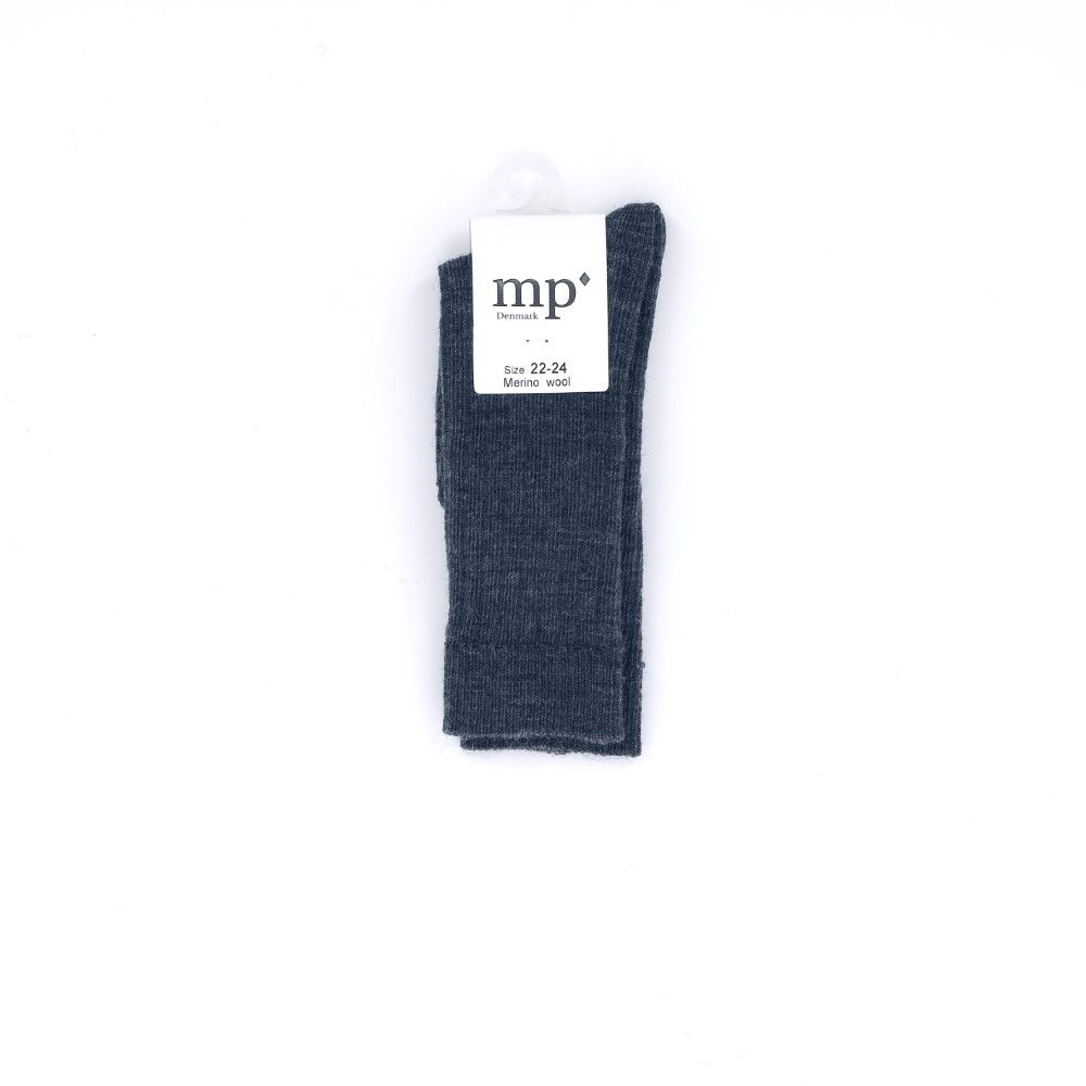 Mp Denmark Wool Rib Knee Socks 229955 grijs