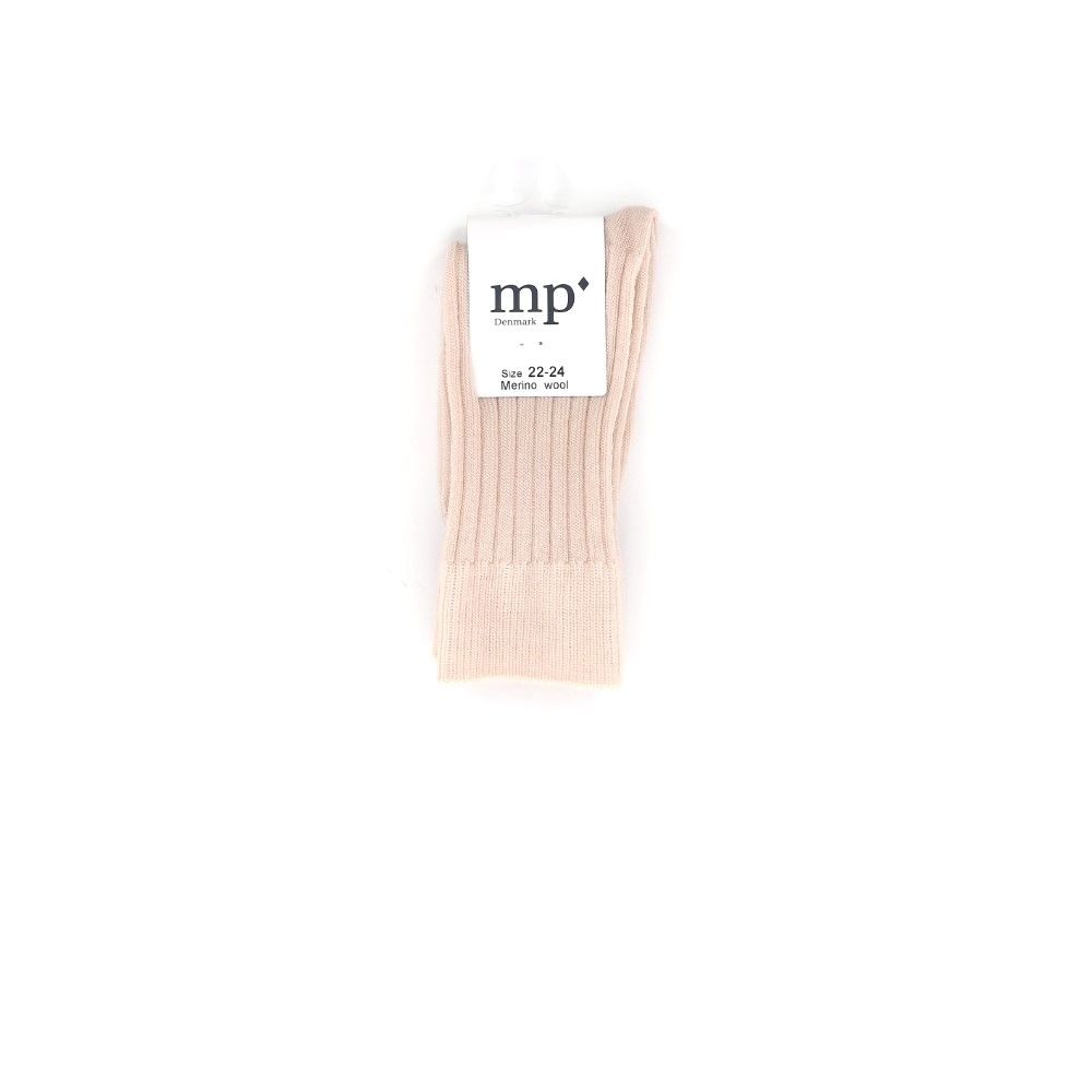 Mp Denmark Wool Rib Knee Socks 229958 roze