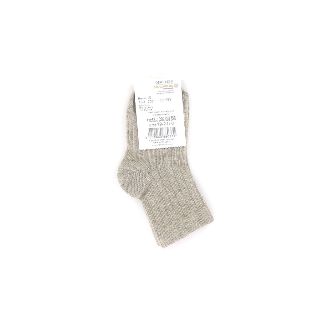 Mp Denmark Cotton Rib Socks 229982 taupe