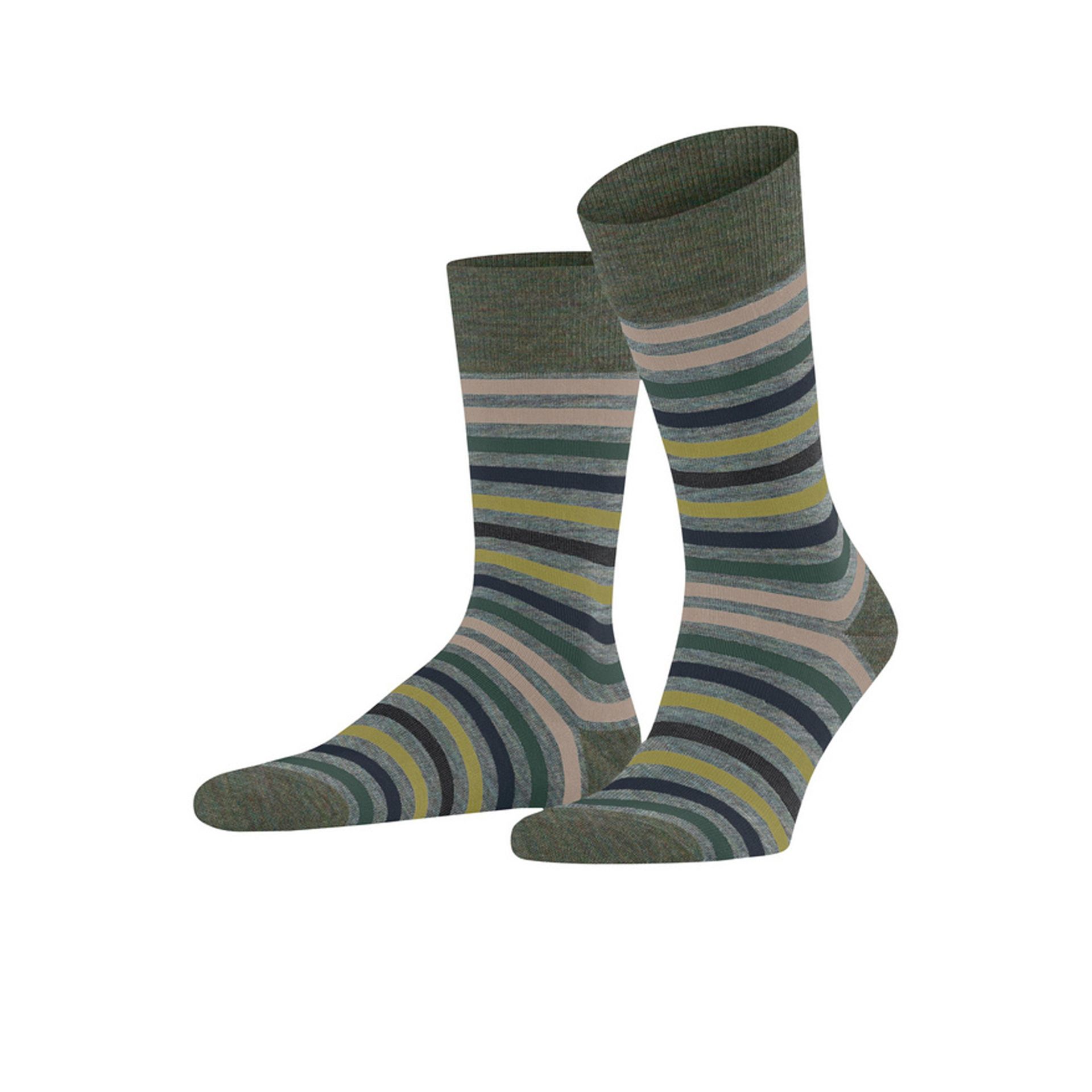 Falke Tinted Stripe Smoke Blue 240153 groen