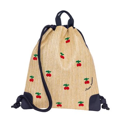 Raffia Cherry City Bag