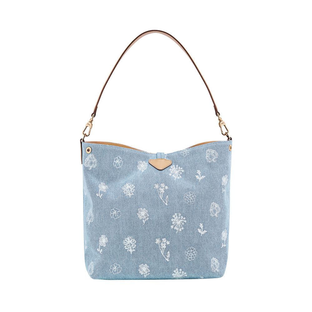 Longchamp Le Roseau Denim M 251415 blauw