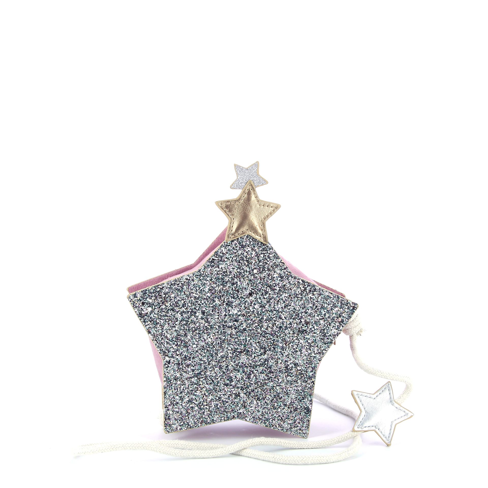 Mimi & Lula Sparkly glitter star bag 253525 grijs