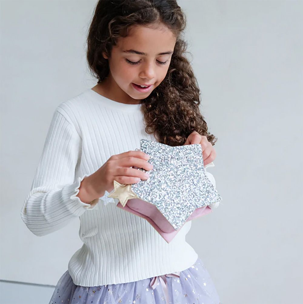 Mimi & Lula Sparkly glitter star bag 253525 grijs