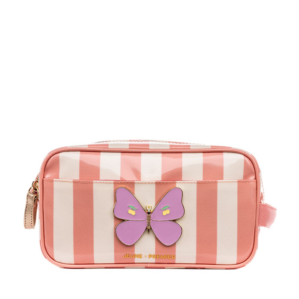 Jeune Premier Butterfly Stripe Travel Pouch 254924 roze