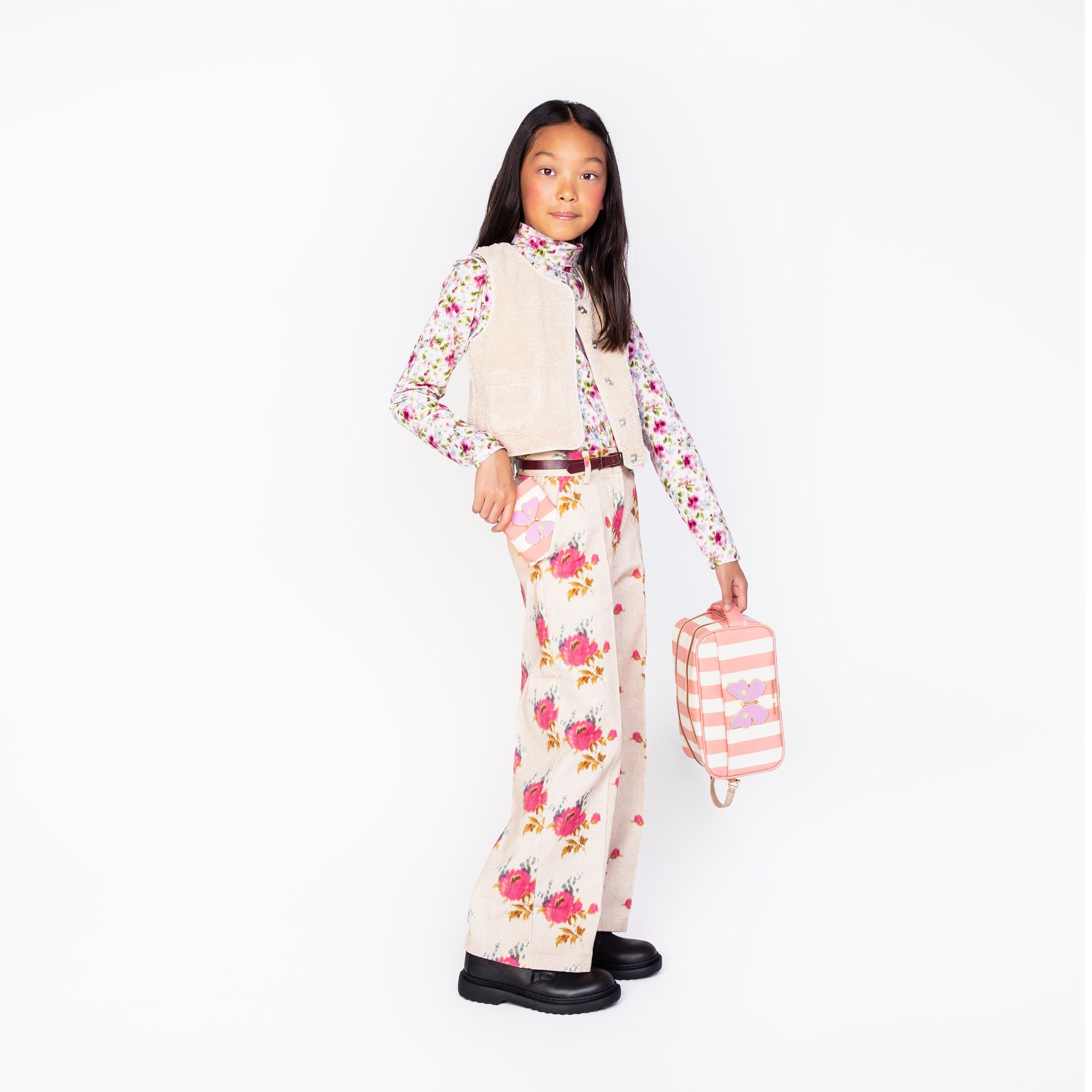 Jeune Premier Butterfly Stripe Travel Pouch 254924 roze