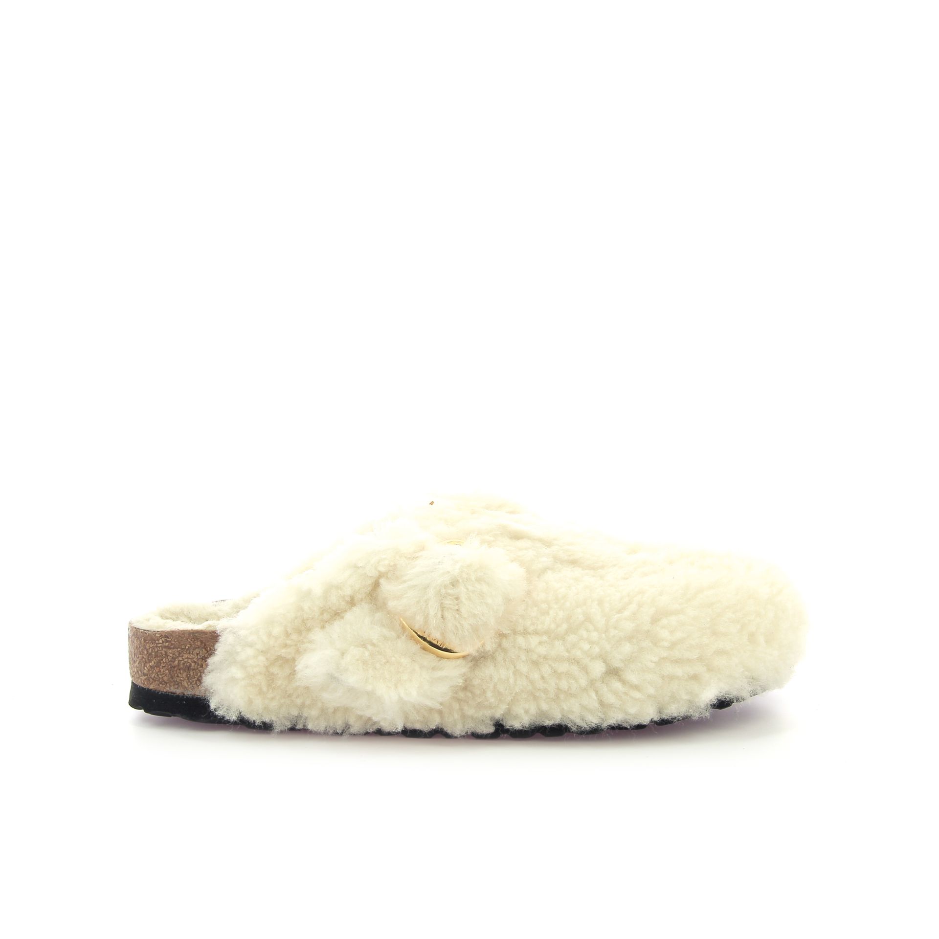 Birkenstock Boston Big Buckle Fur 256704 beige