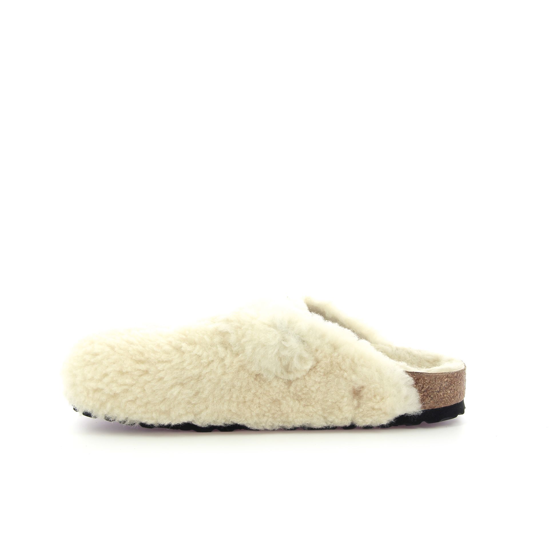 Birkenstock Boston Big Buckle Fur 256704 beige