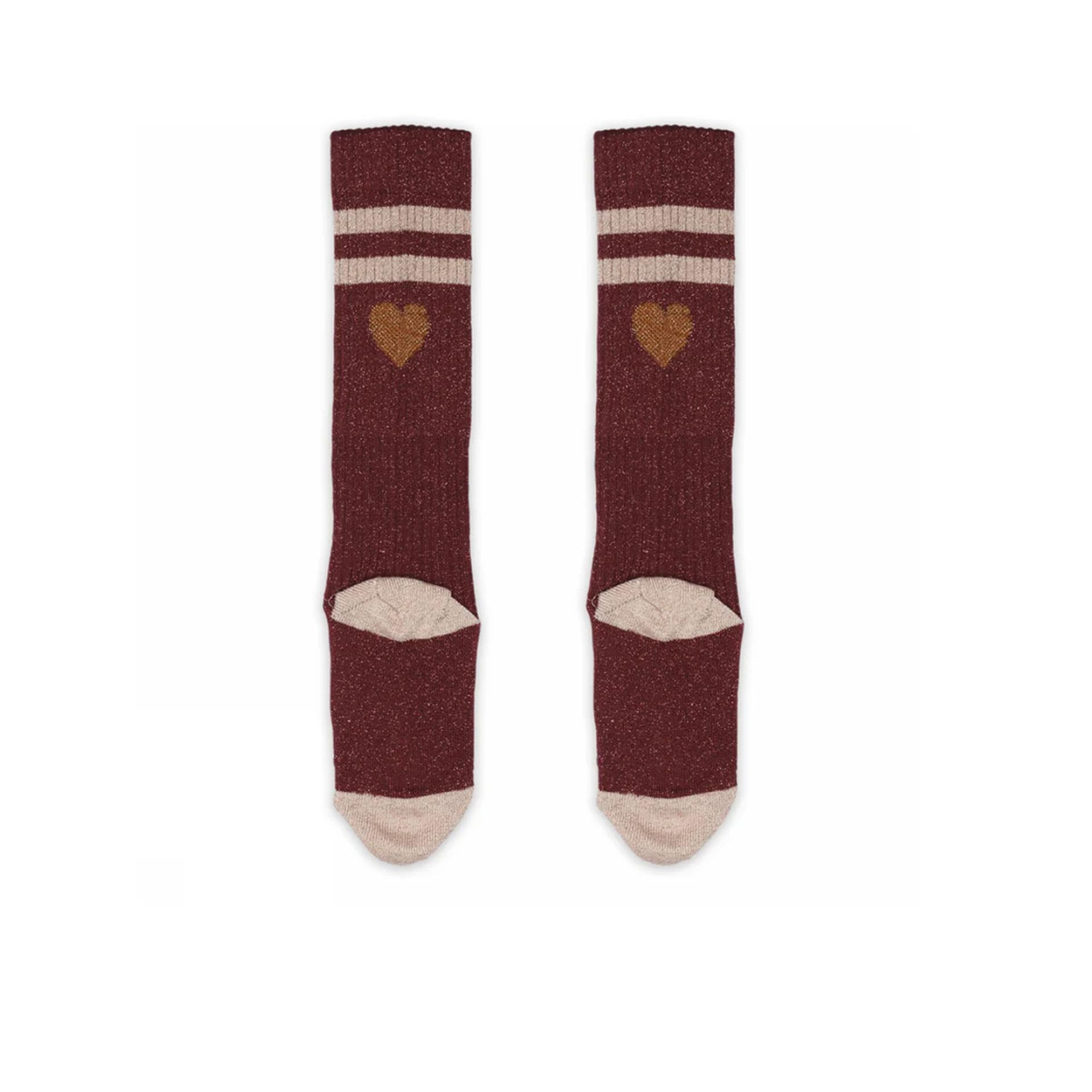 Mp Denmark Elga Knee Socks Wine Red 256855 rood