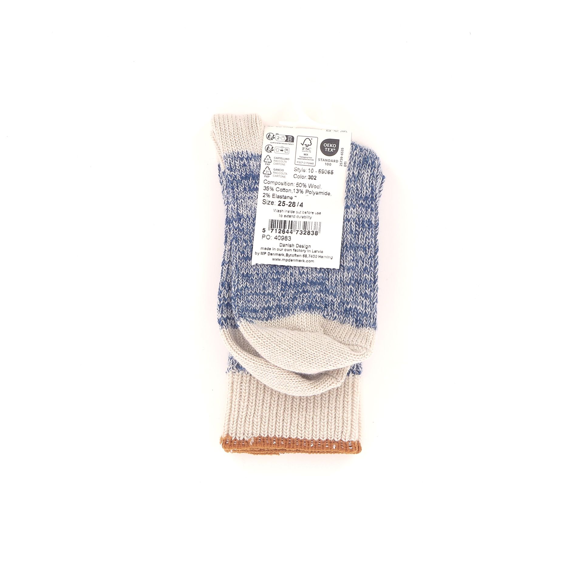 Mp Denmark Ully Long Socks 256866 blauw