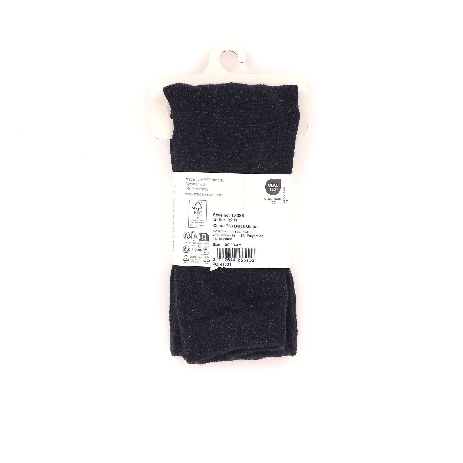 Mp Denmark Glitter Tights 256873 zwart