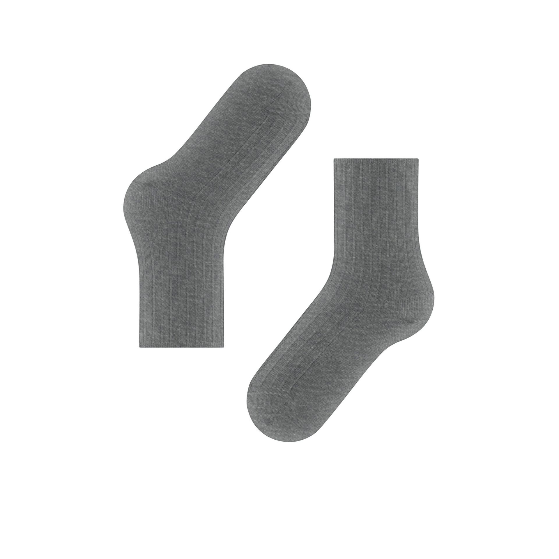 Falke Cotton Rib Light Grey Mel. 257469 grijs