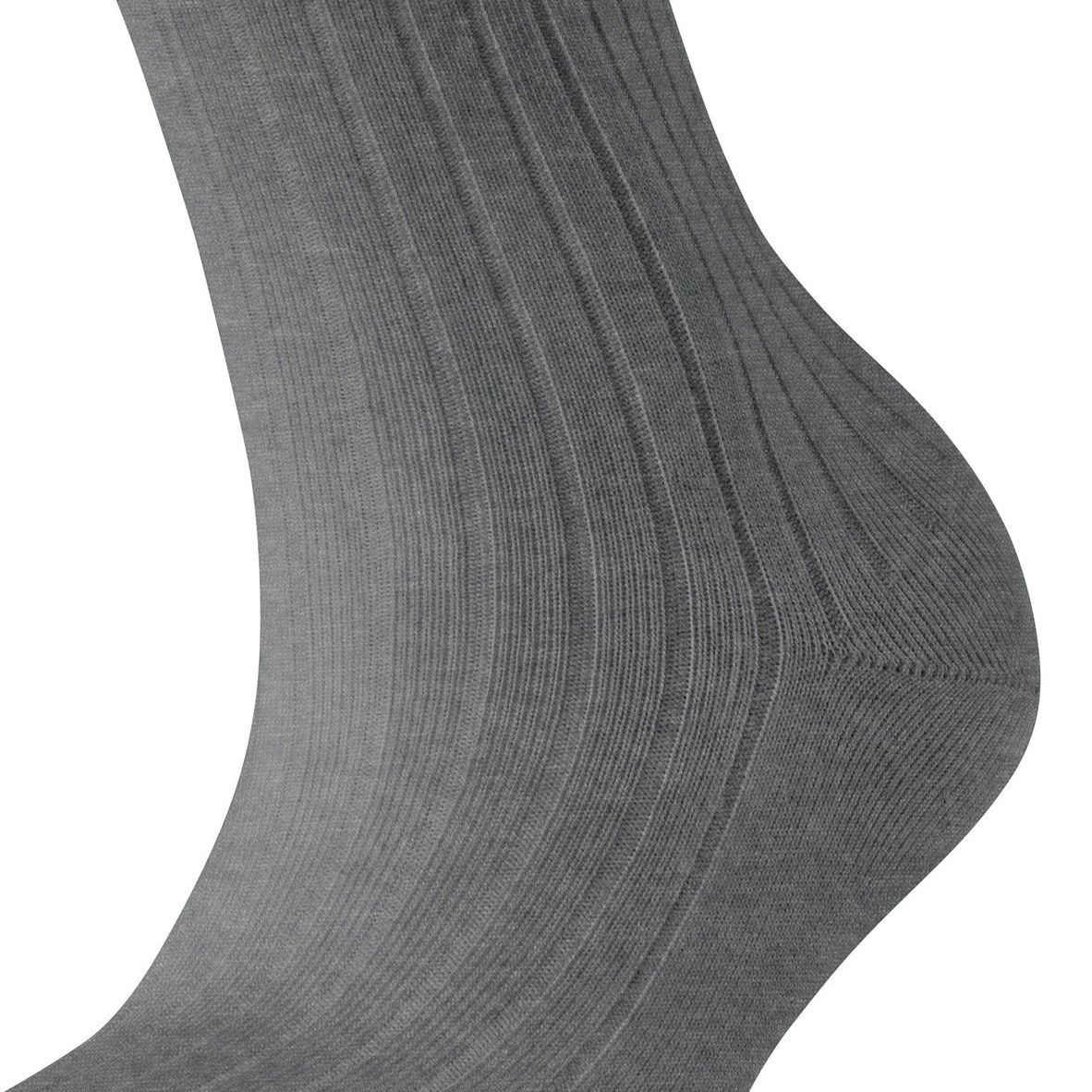 Falke Cotton Rib Light Grey Mel. 257469 grijs