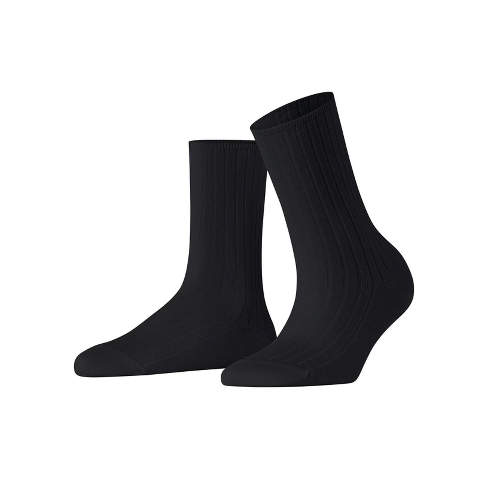 Falke Cotton Rib Black 257472 zwart