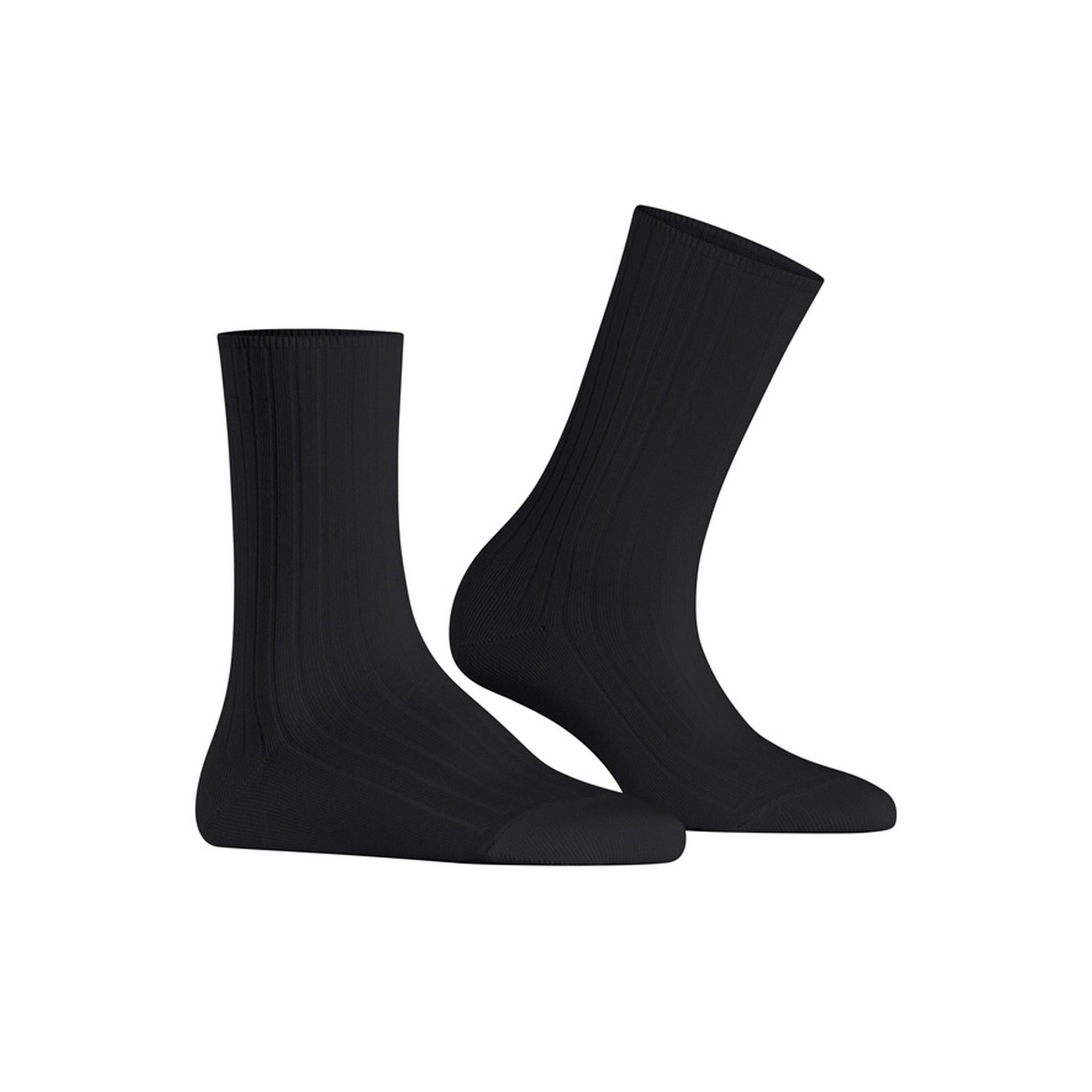 Falke Cotton Rib Black 257472 zwart