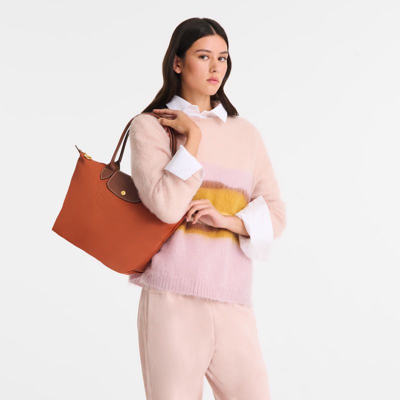 Longchamp e Pliage Original M Brique 258124 cognac