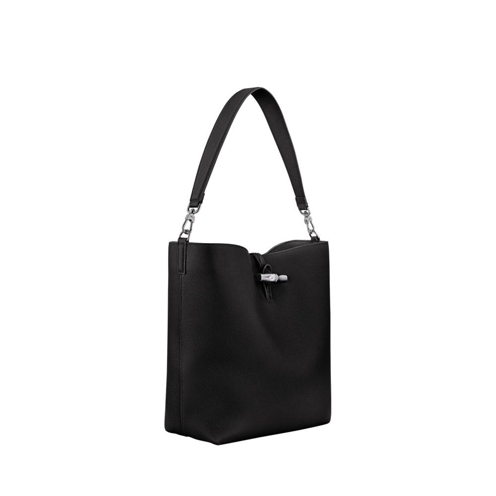 Longchamp Le Roseau M Noir 258168 zwart