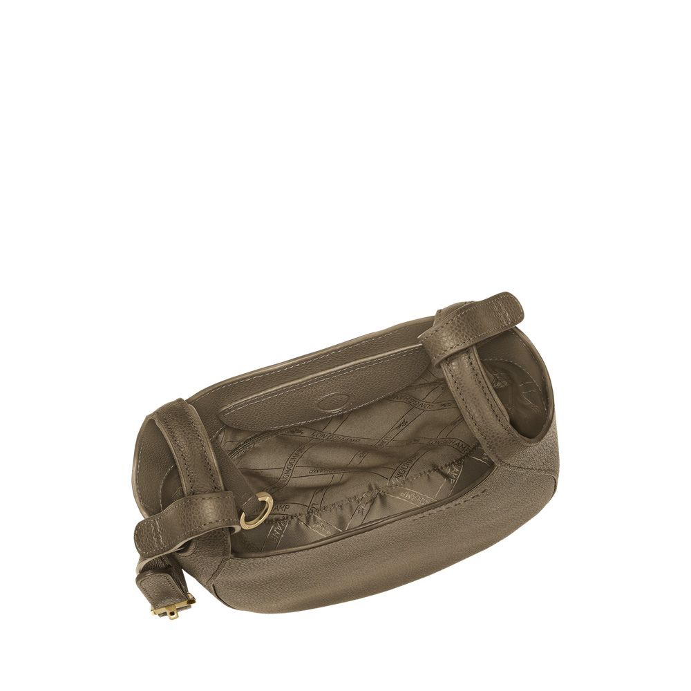 Longchamp Le Foulonné Crossbody S Capre 258179 groen