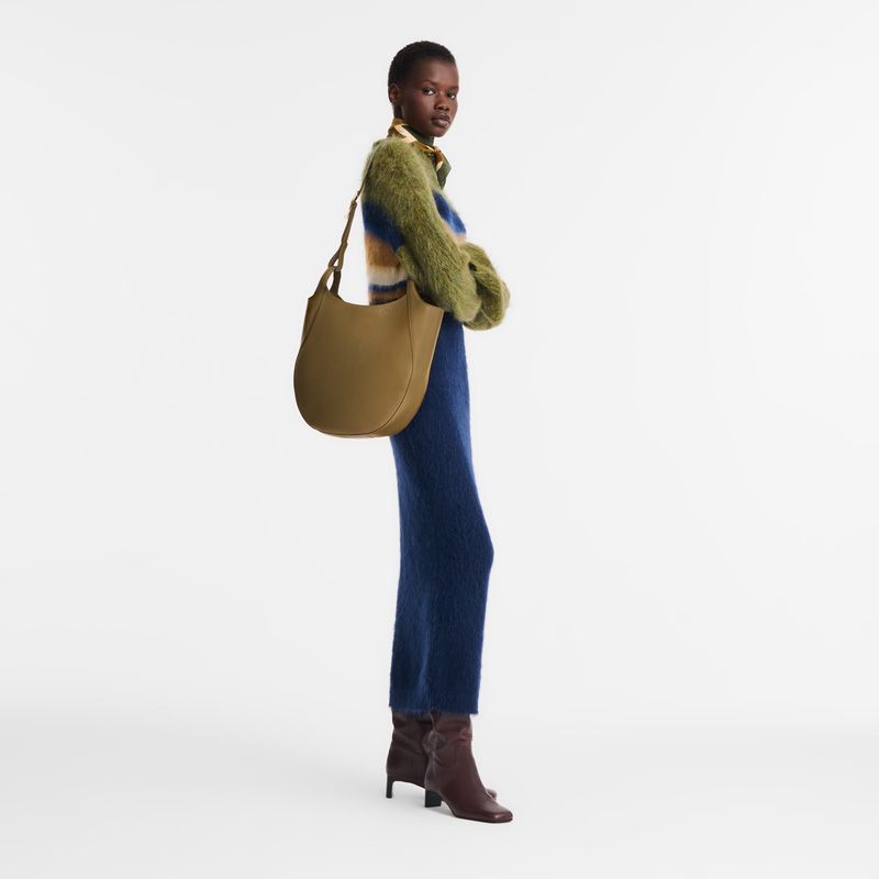 Longchamp Le Foulonné Hobo L Capre 258182 groen