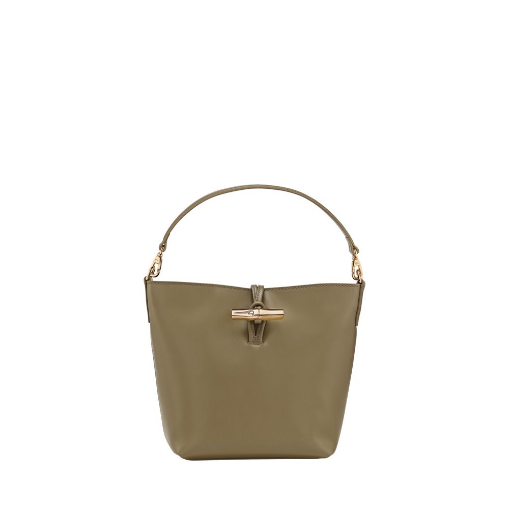 Longchamp Le Roseau Bucket XS Olive 258185 groen
