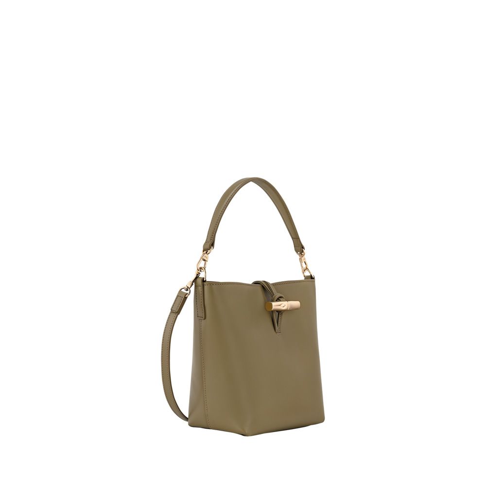 Longchamp Le Roseau Bucket XS Olive 258185 groen