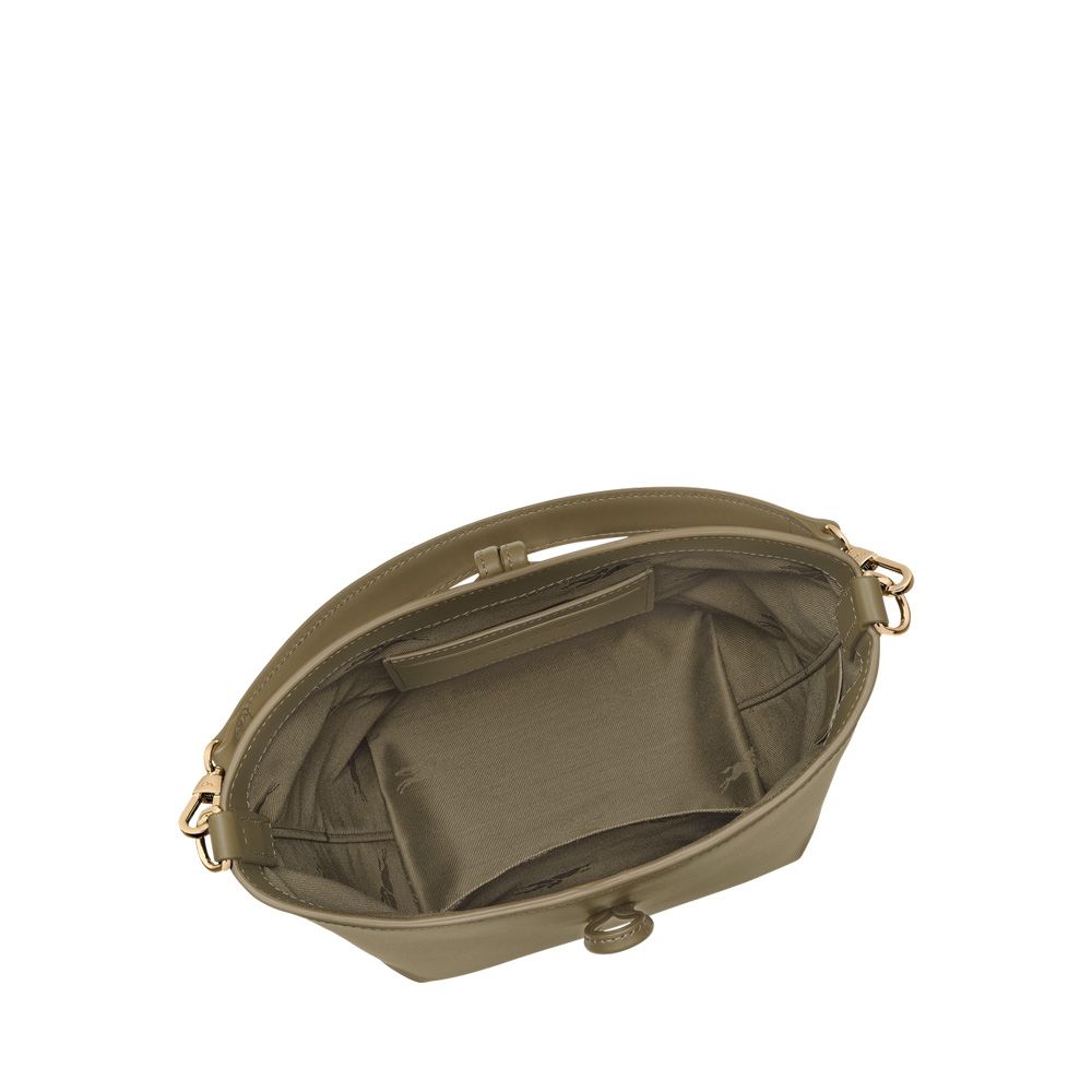 Longchamp Le Roseau Bucket XS Olive 258185 groen