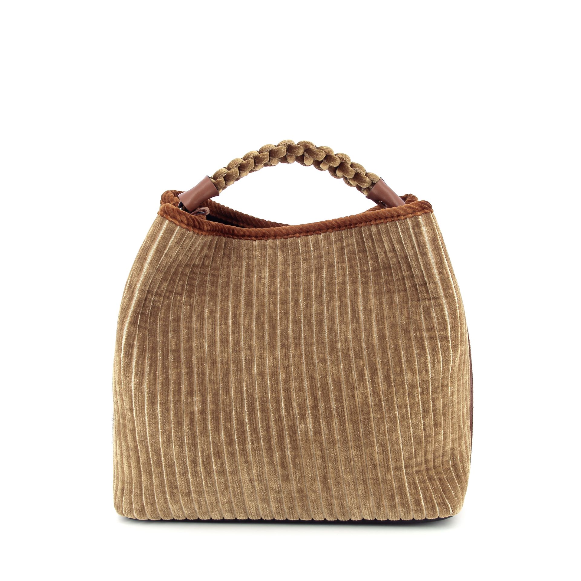 Via Mail Bag Coral Velvet 258194 cognac