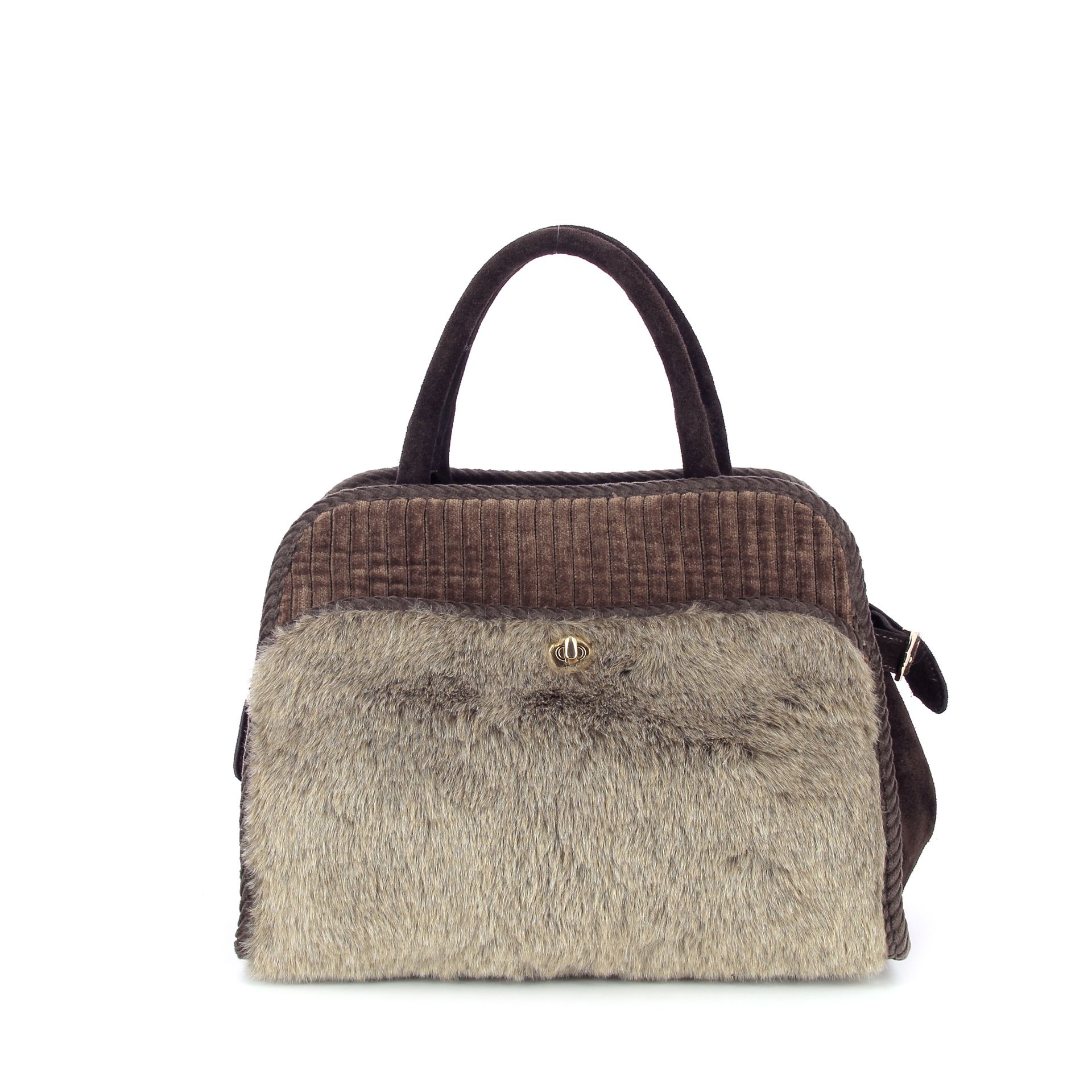 Via Mail Bag Sharon Fur 258201 taupe