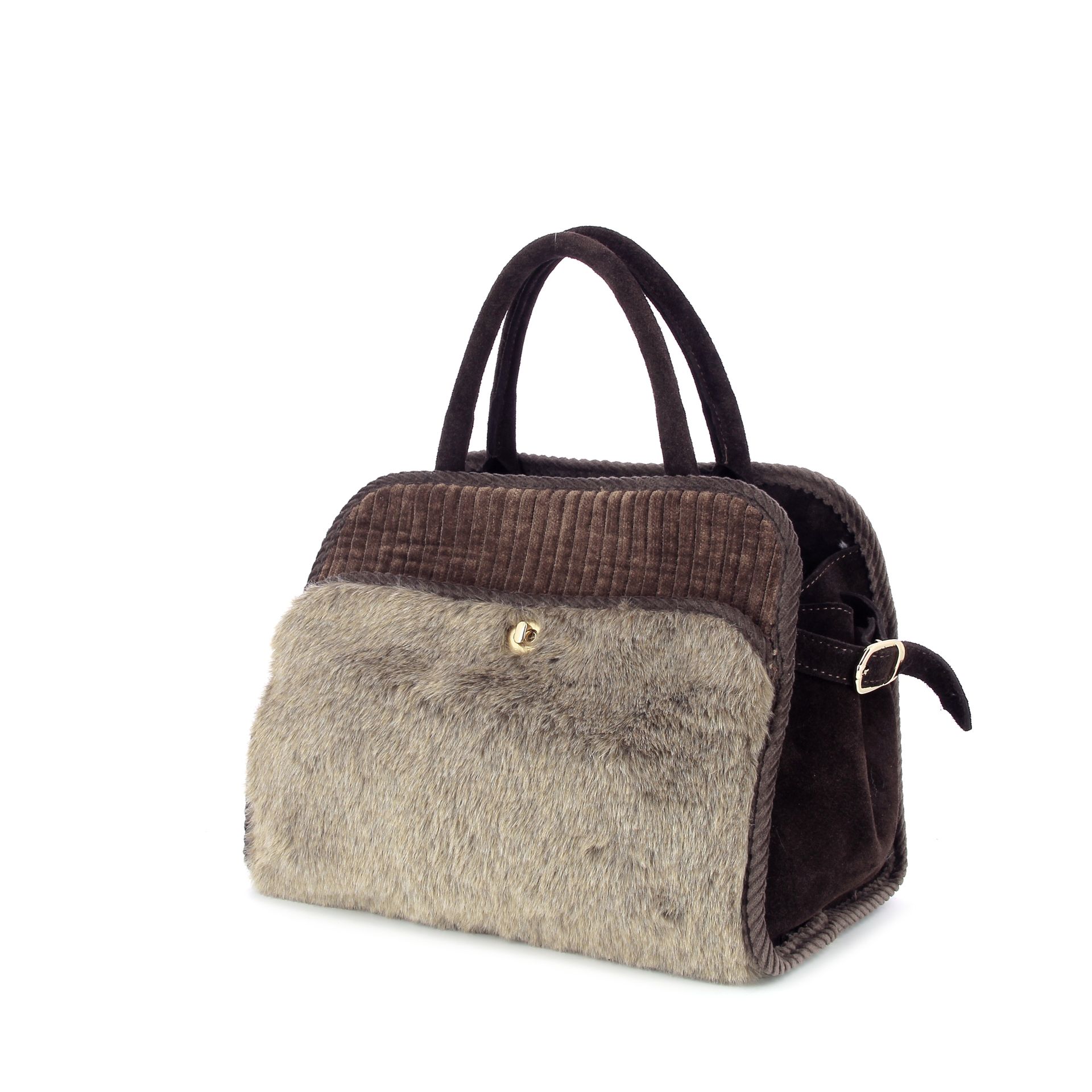 Via Mail Bag Sharon Fur 258201 taupe