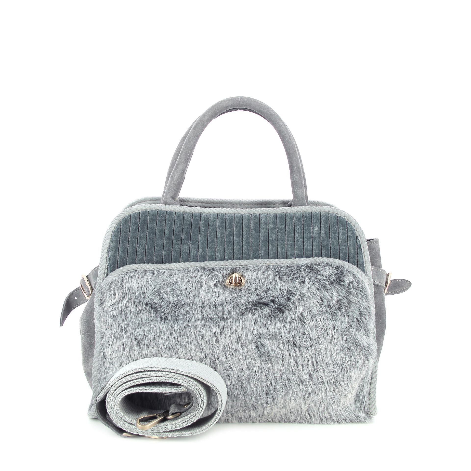 Via Mail Bag Sharon Fur 258202 grijs