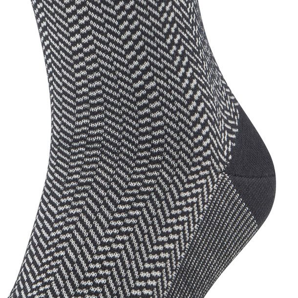 Falke Airport Herringstripe Black 258208 grijs