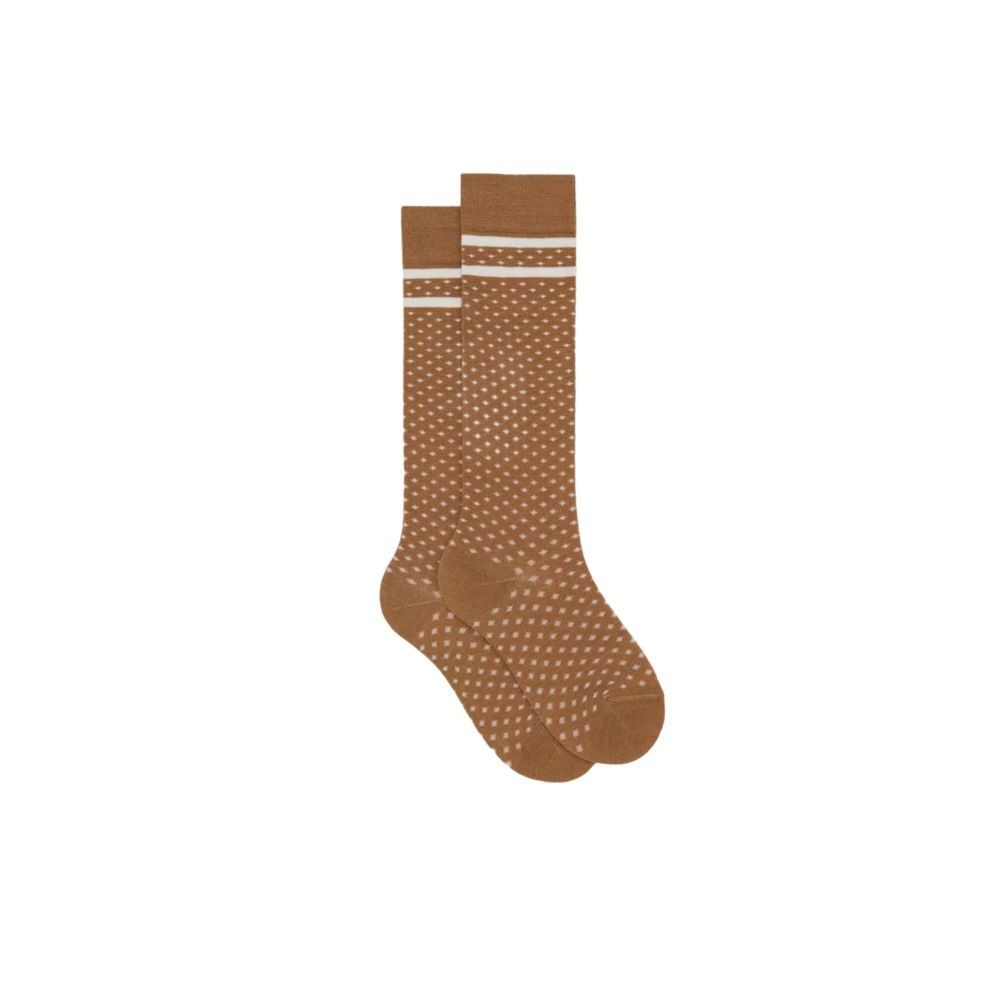 Doré Doré Kniekous Fantaisie Camel 258378 cognac