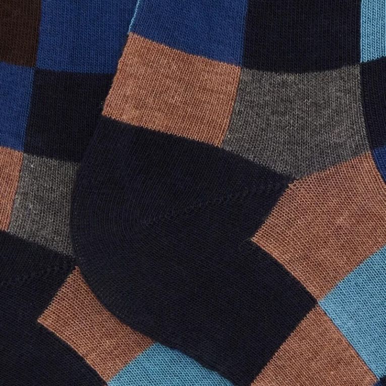 Doré Doré Echiquier Bleu Marine Foncé/ Gris Oxford 258482 taupe