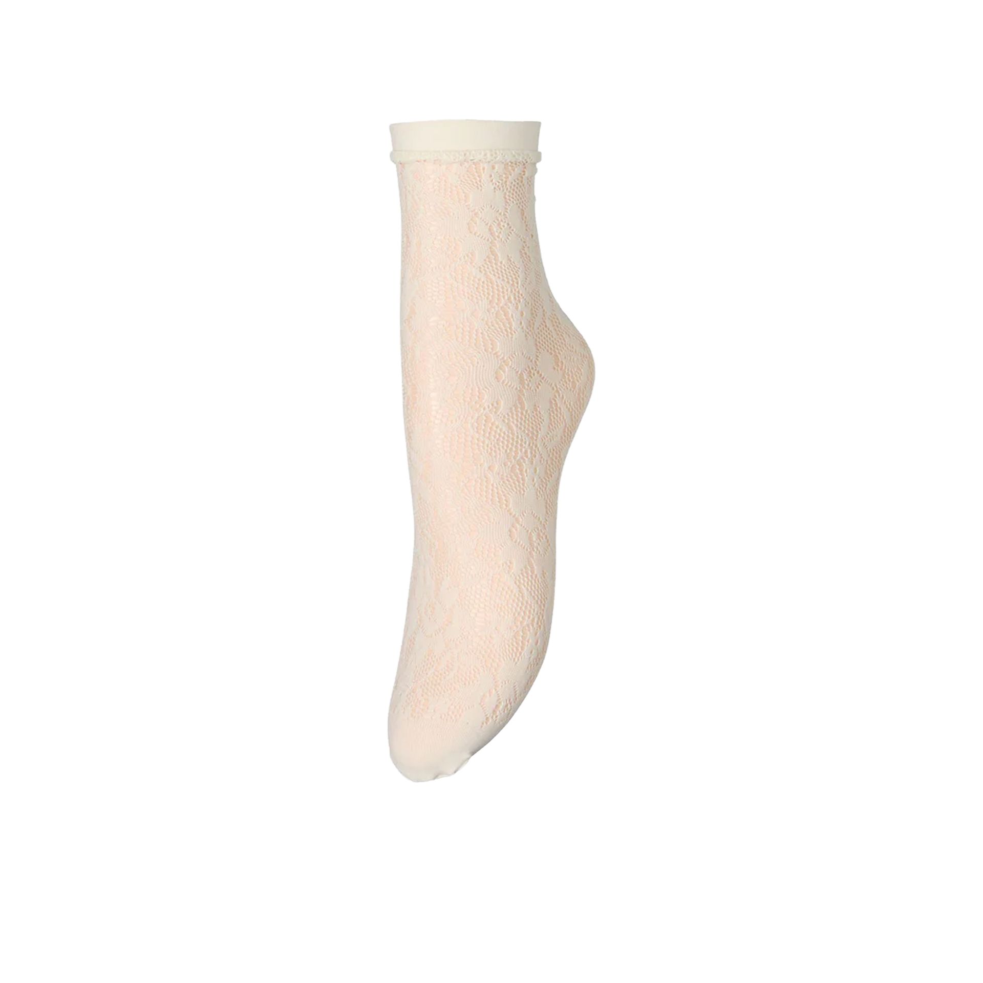 Becksöndergaard Lacia Lace Sock Birch White 260355 beige