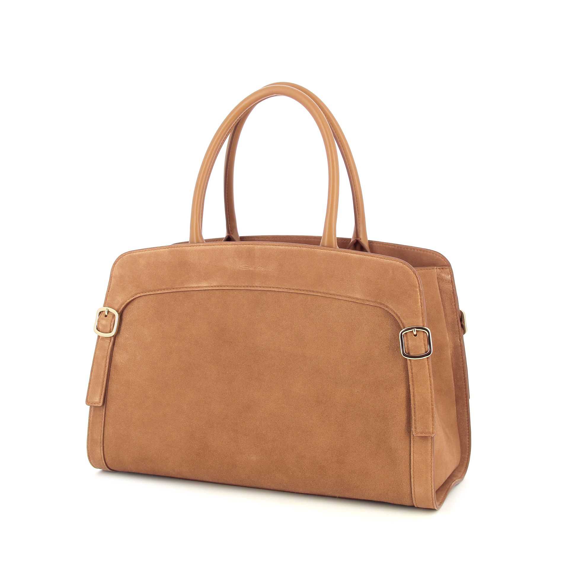 Santoni Double Bouckle Grande 260613 cognac