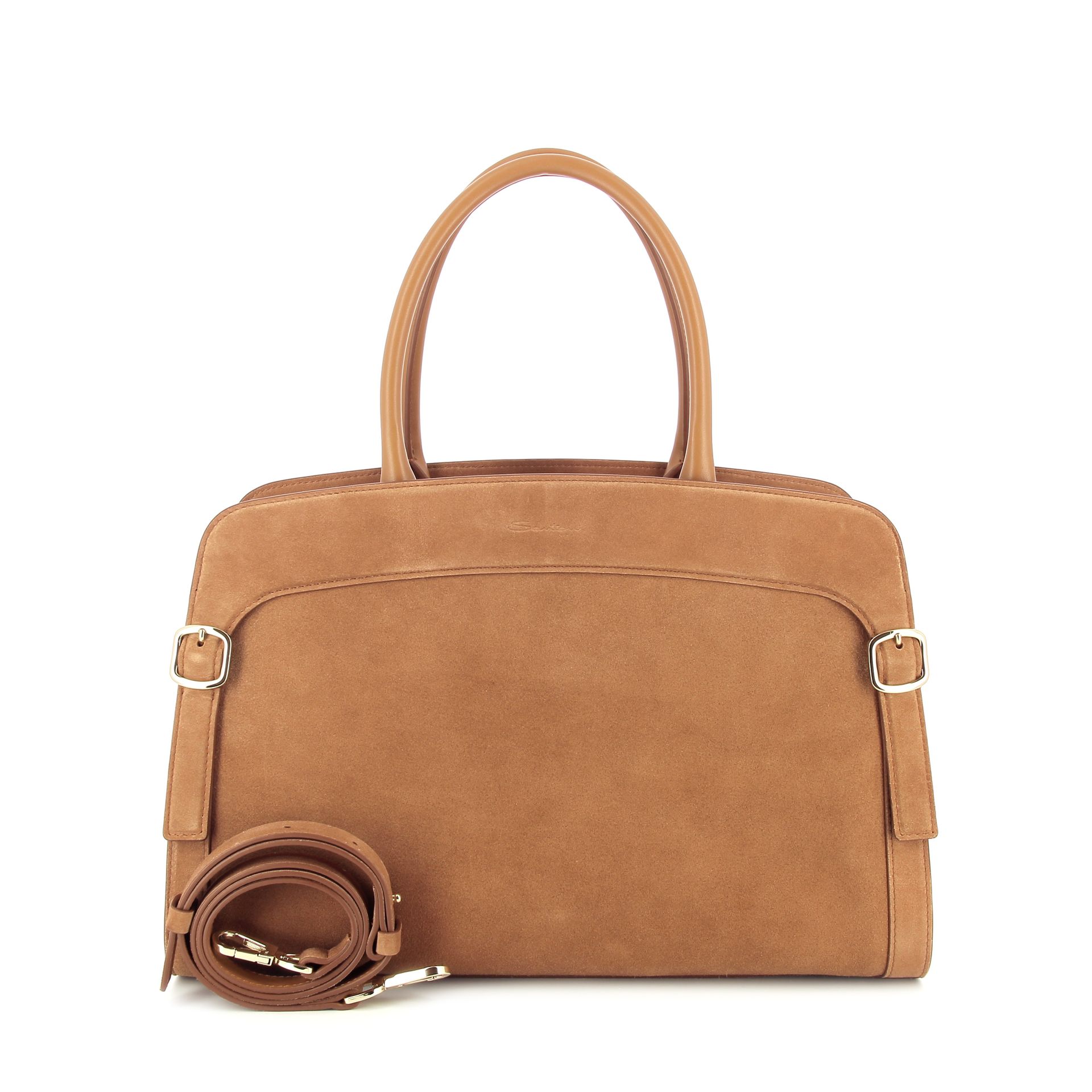 Santoni Double Bouckle Grande 260613 cognac