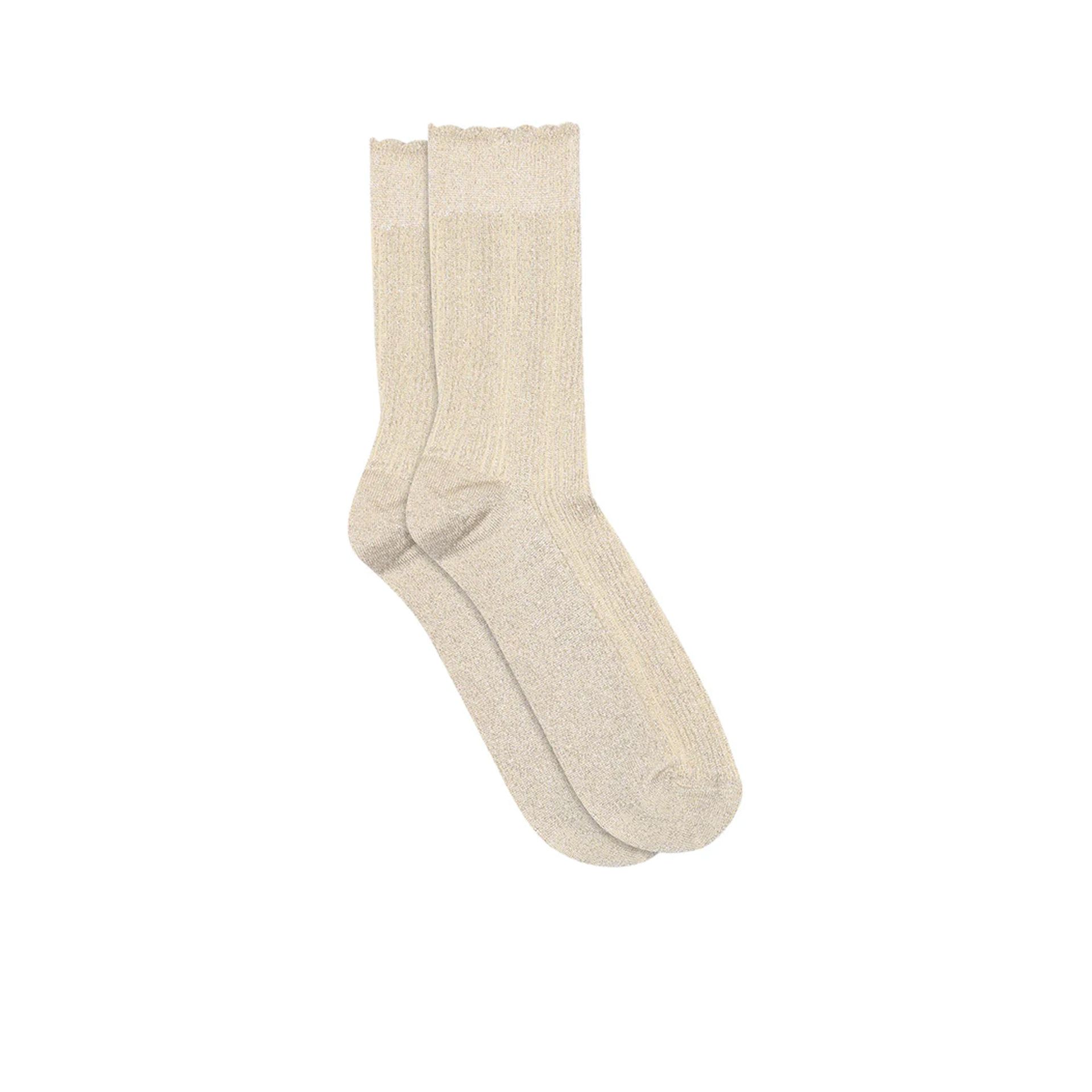 Mp Denmark Julia Glitter Socks Champagne 260955 goud