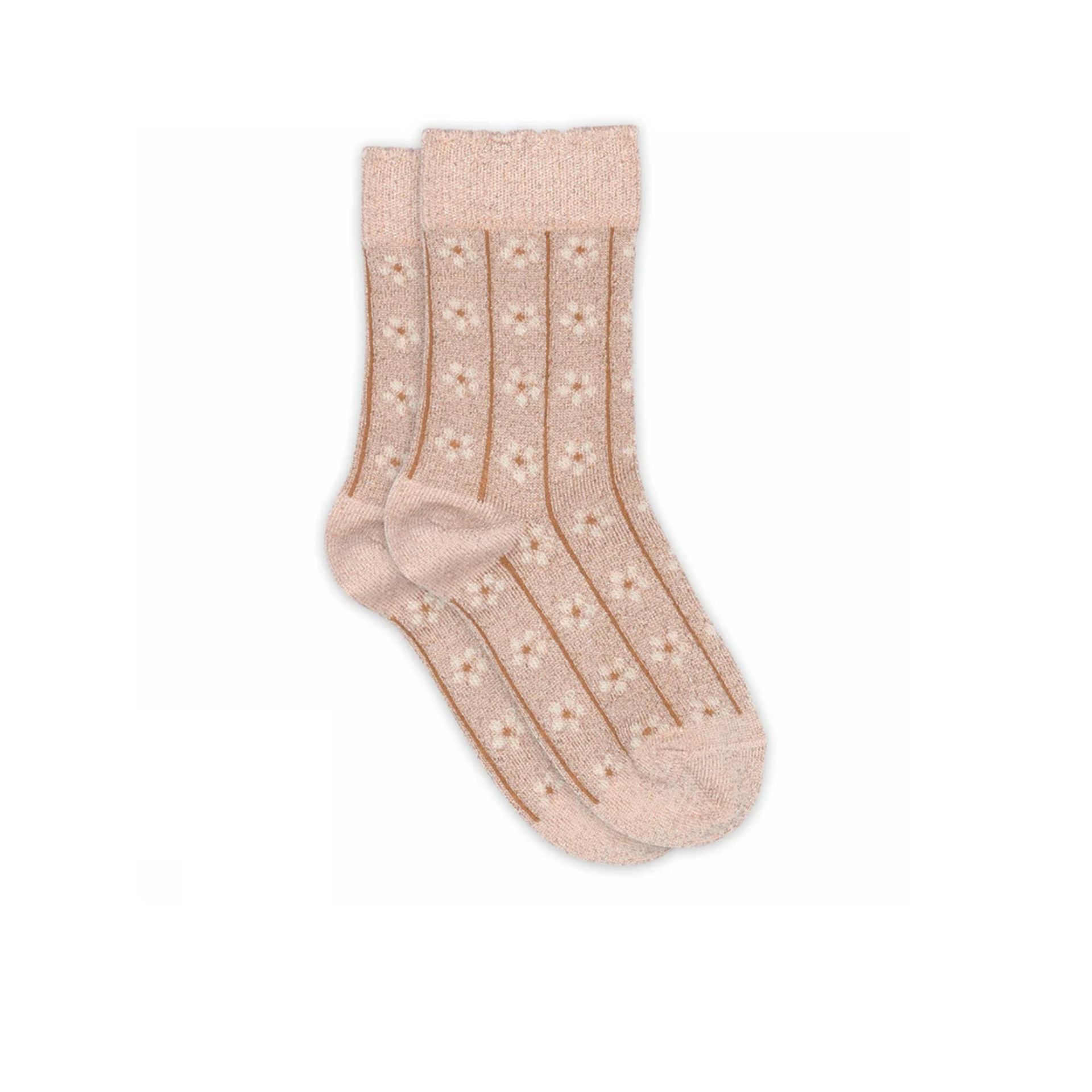 Mp Denmark Online Glitter Socks Rose Dust 260969 roze