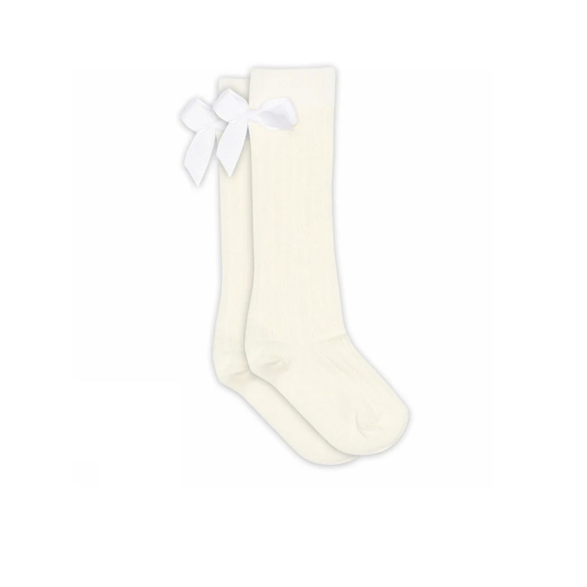 Mp Denmark Liva Knee Socks Bow Snow White 260970 beige