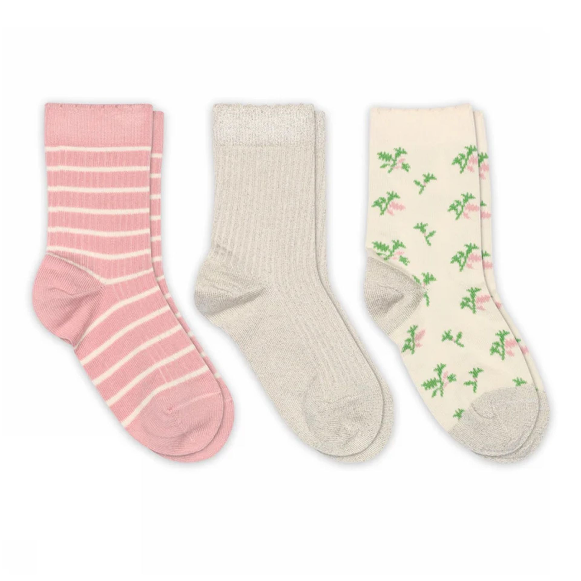 Thora 3-pack Socks Silver Pink