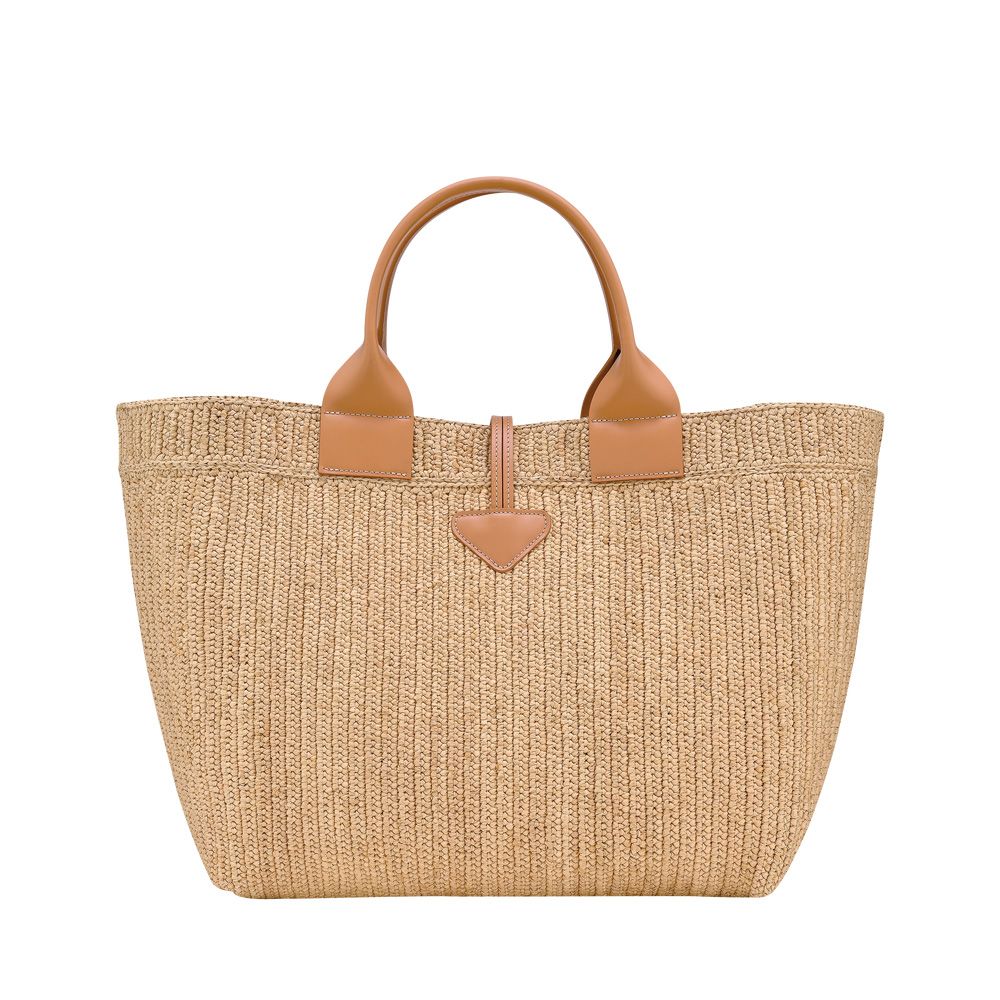 Longchamp Le Roseau L Raphia 261059 cognac