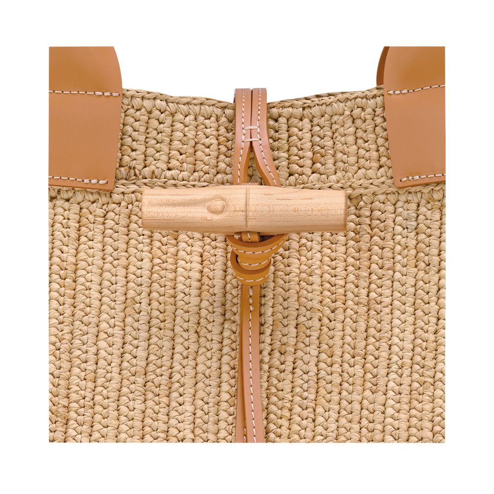 Longchamp Le Roseau L Raphia 261059 cognac