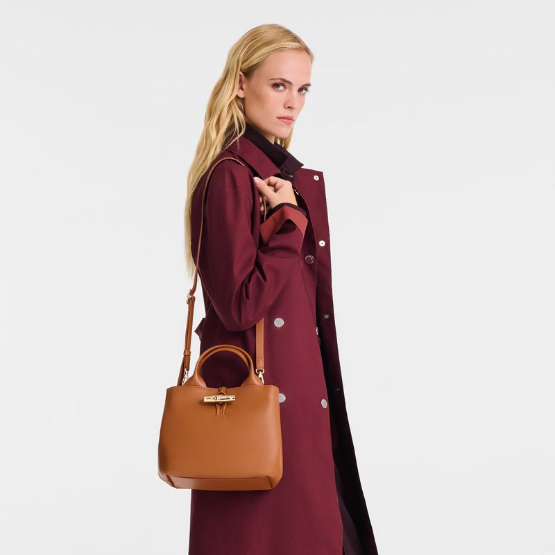 Longchamp Le Roseau Sleek S Cashew 261064 cognac